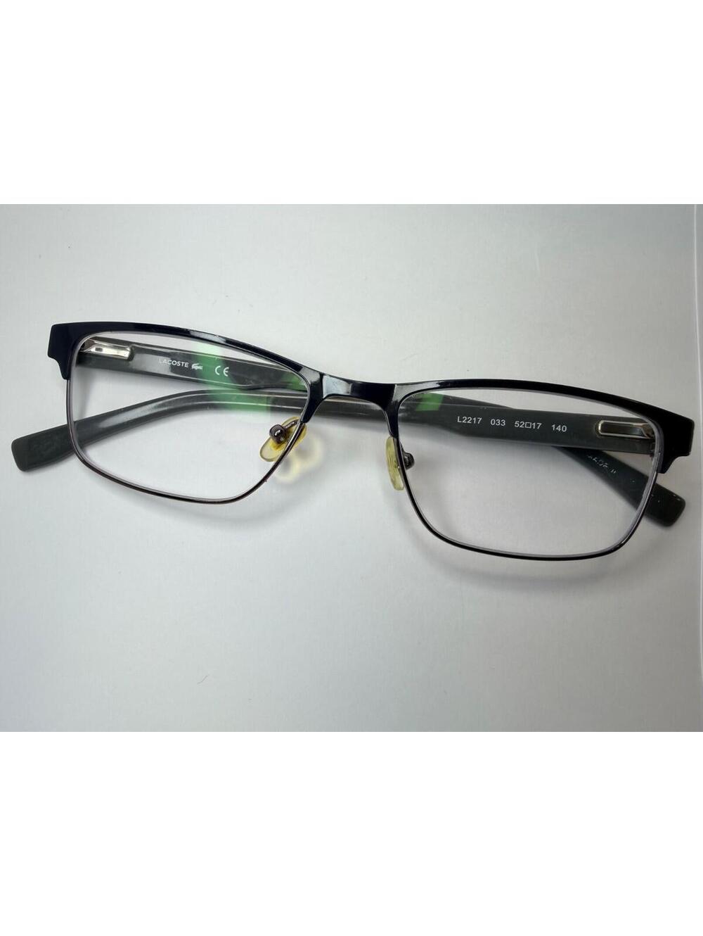 Lacoste L2217 Eyeglass Frames 52-17-140 Black Metal Designer Frames‎